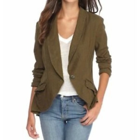 Free People Jackets & Blazers - Free People sz XS long sleeve Linen jacket blazer
